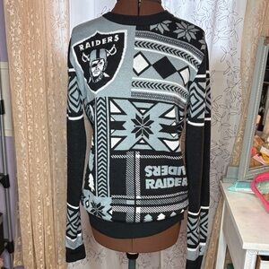 Raiders NFL Graphic Holiday Sweater S Ugly Christmas